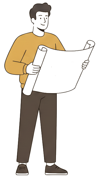 Man with a plan illustration